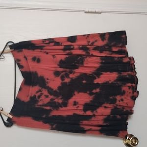 Burnt Orange and Black Tye Dye Skirt w/ shorts 🧡🧡🧡